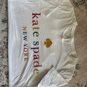 Kate Spade White and Red Short Sleeve Tee